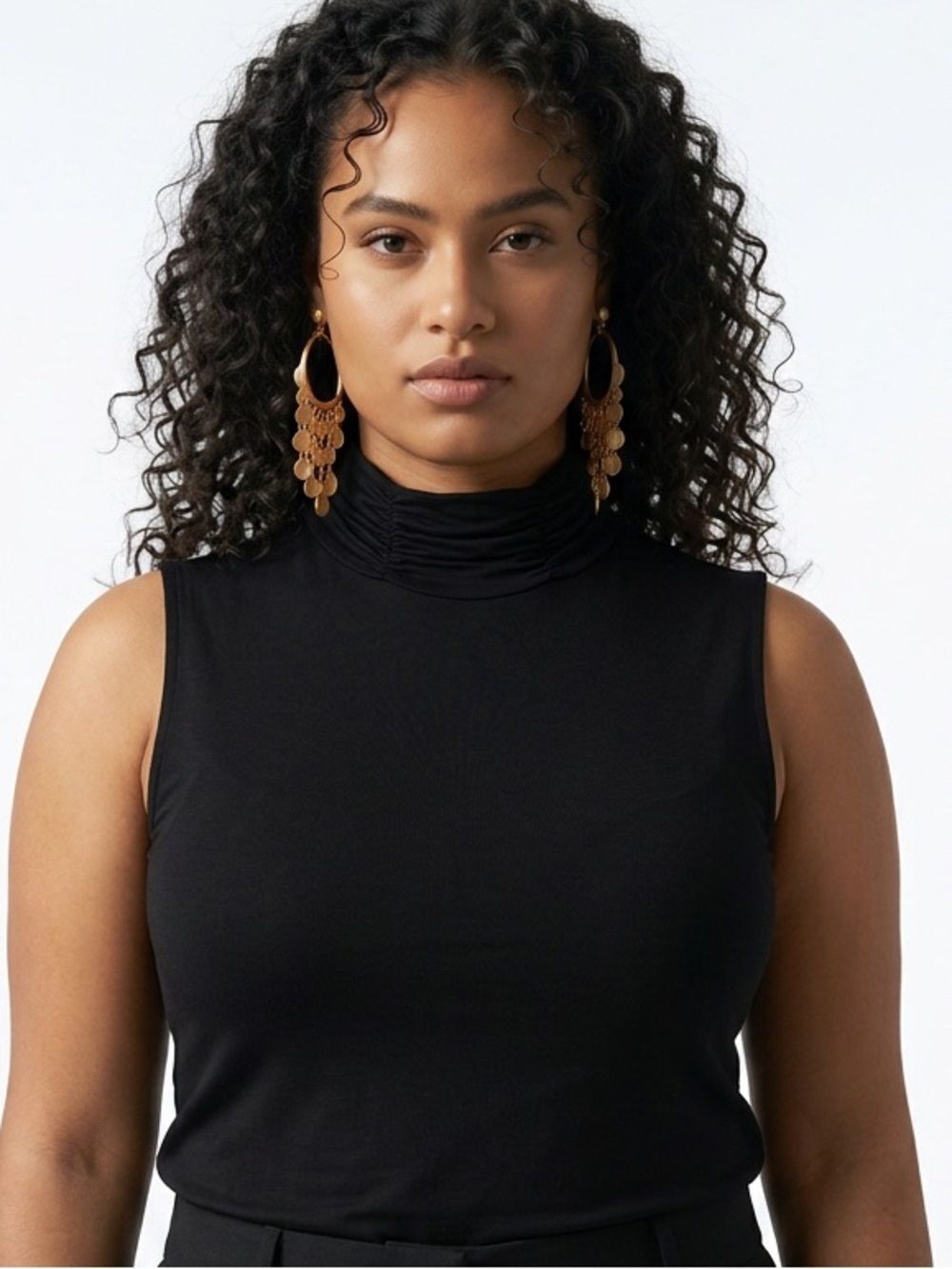 JILLIAN NICOLE | NEW Black Sleeveless Turtleneck Top Women’s Size X-Large